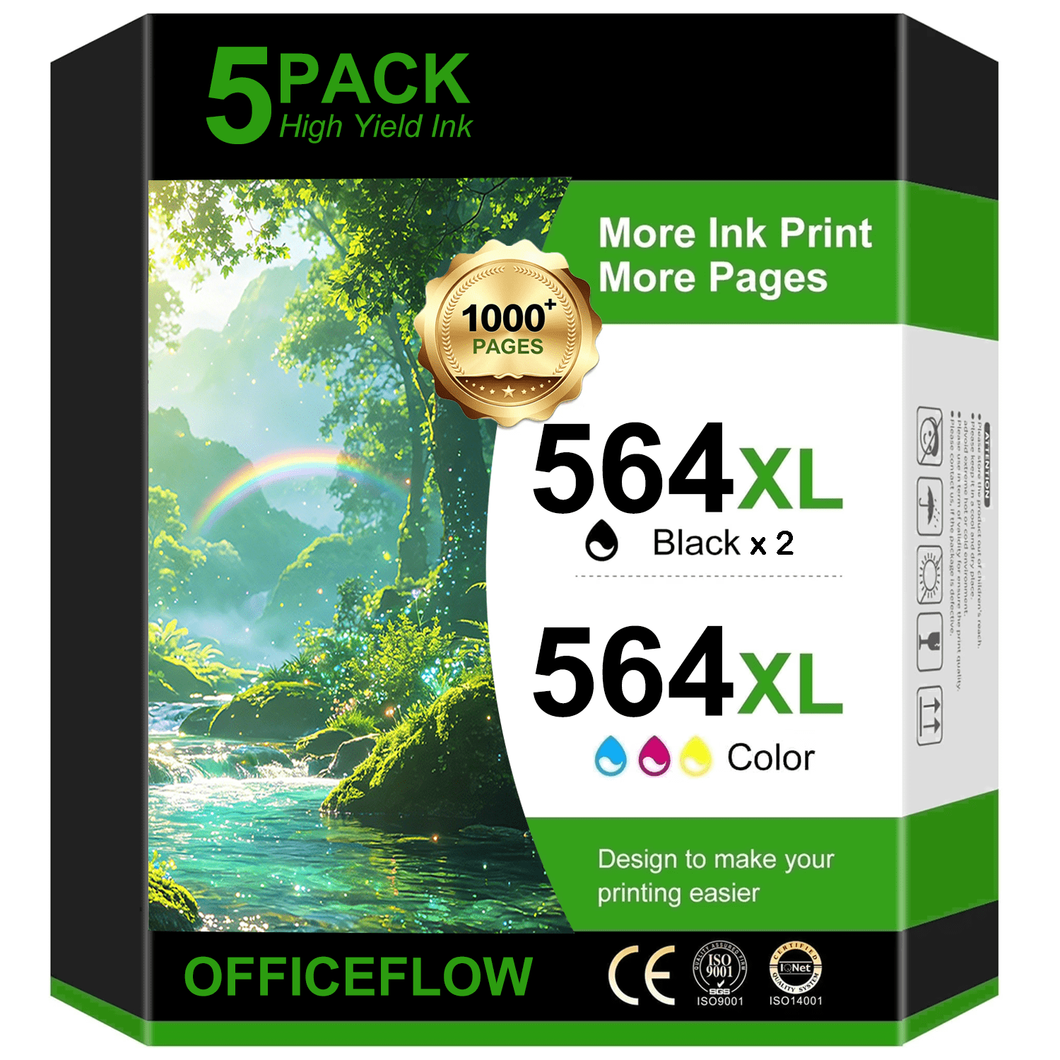 Halofox 934XL 935XL Ink Cartridge, Black, Cyan, Magenta, Yellow