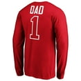 thumbnail image 3 of Men's Red Cincinnati Reds Father's Day #1 Dad Long Sleeve T-Shirt, 3 of 3