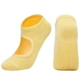 thumbnail image 1 of Yellow Socks Ladies' Solid Color Backless Grip Socks Yoga Ankle Sports Socks Ladies' Anti Slip Slippers Socks, 1 of 2