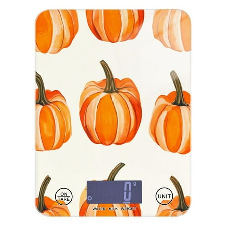 

Kitchen Electronic Scale Food Scale 7.68x5.71 inch Multifunctional Digital Kitchen Scale Tempered Glass Decorative Baking Cooking Meal Preparation Cartoon Pumpkin
