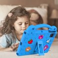thumbnail image 6 of Allytechgroup Cute Kids for Walmart ONN 10.1 Tablet Cover Gen 4 2024 Tablet(Model:100135925), DIY Figures Design Kickstand EVA Lightweight Handle Case Shockproof Cover, Skyblue, 6 of 9