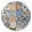 Marrakesh Color Mix, variant on Bohemian Garden Round Table Cover 44Inch, Floral Print Elastic Tablecloth for 38-42 Inch Tables, Liquid Repellent