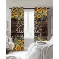 thumbnail image 2 of Sunflower Blackout Curtains for Bedroom - 84 Inch Long Light Blocking 2 Panels Set, Yellow Summer Botanical Flowers Wooden Thermal Insulated Living Room Drapes Grommet Window Curtains 52"x84", 2 of 8
