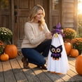 thumbnail image 3 of Halloween Porch Goose Outfit Ghost Goose Outfit Halloween Geese Costume Clothes with Owl Bag for 23'' Plastic/Cement Statues Fall Outdoor Garden Yard Patio Decor, 3 of 3