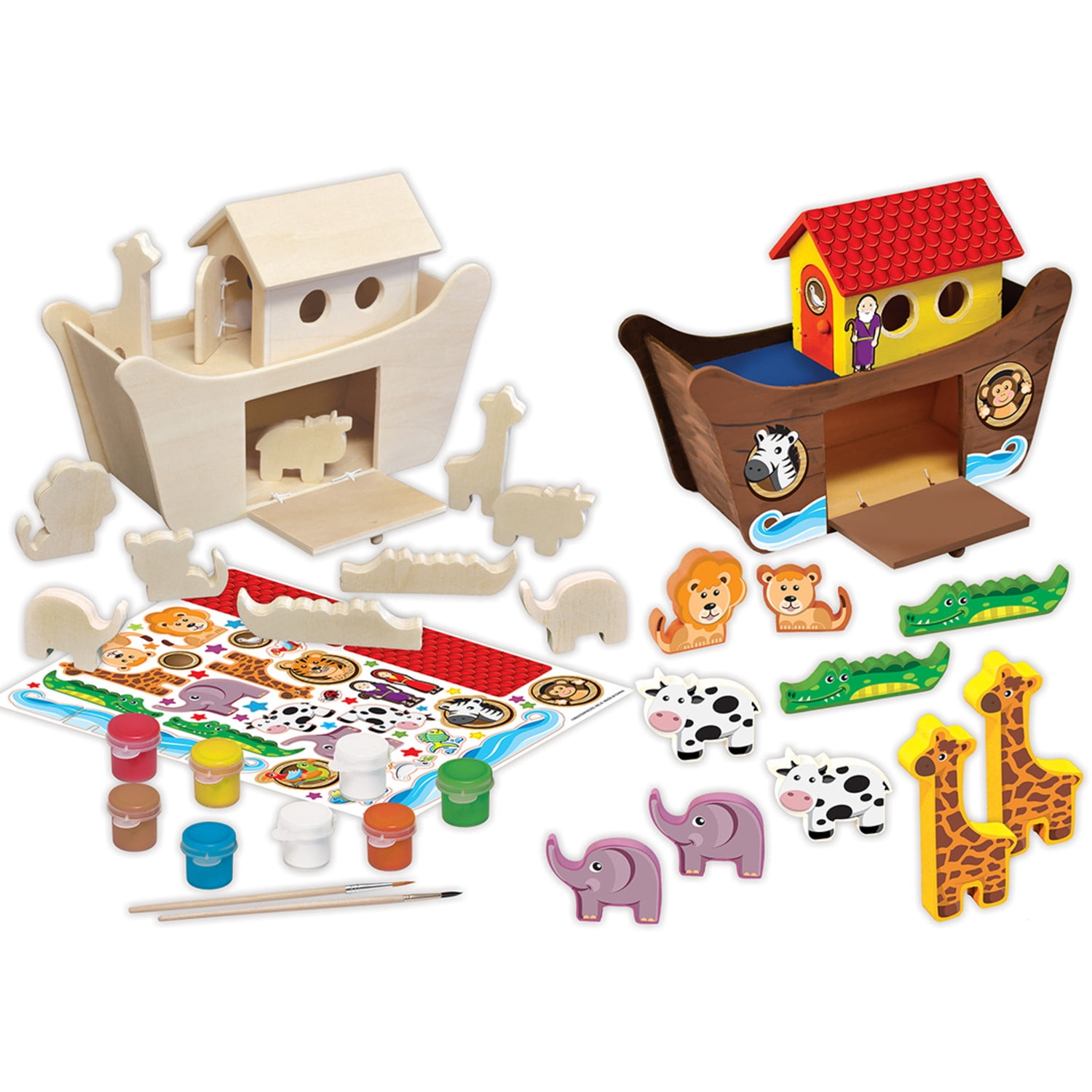 Works of Ahhh Craft Set - Noahs Ark Premium Wood Paint Kit