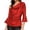Red, variant on Women's Metallic Off Shoulder Blouse, 3/4 Flare Sleeve Ruched Slim Fit Shiny Top for Party Night Club Wear