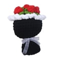thumbnail image 3 of Ramo de flores de punto, flores artificiales para cumpleaños, bodas, día del maestro. Negro, 3 of 9