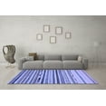 thumbnail image 3 of Ahgly Company Indoor Rectangle Oriental Blue Modern Area Rugs, 2' x 4', 3 of 4