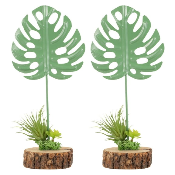 2pcs Artificial Tree Faux Plants Indoor Outdoor Artificial Monstera Fake Tall Tree With Leaves Artificial Plants For Office Living Room Decoration