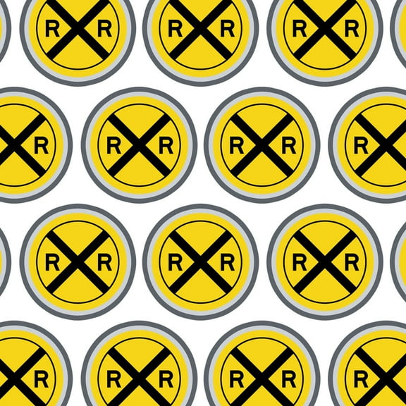 Railroad crossing Traffic Sign Train Premium Gift Wrap Wrapping Paper Roll