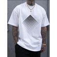 thumbnail image 1 of [Top de moda] Top de cuello redondo para hombre - Imagen estampada con diseño geométrico que realza un estilo moderno e informal - Ideal para diversas ocasiones informales, ideal para deportes de ocio, 1 of 5