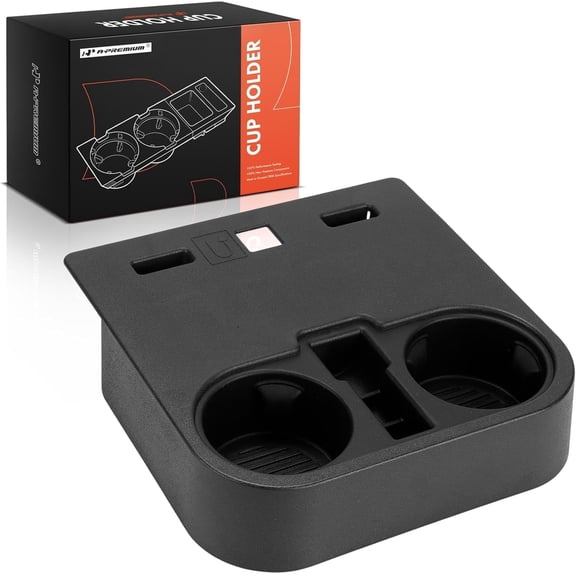 A-Premium Front Console Cup Holder Compatible with Ford F150 F-150 2015-2020, F-250 F-350 F-450 Super Duty 2017-2022, Center Console Under Front Seat Bottom, Replace# HC3Z-2813562-AB, HC3Z2813562AB