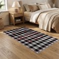thumbnail image 2 of ODIKA 5'x7' Washable Area Rug Check With Hello Lettering Christmas Motif Buffalo Plaid Farmhouse Playful for Small Living Room, Bedroom, Easy Care, Non-Shedding, Pet Friendly, 2 of 7