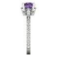thumbnail image 3 of Clara Pucci 14K White Gold 1.47ct Alexandrite Solitaire with Accents Ring, 3 of 8