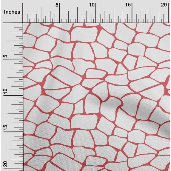 oneOone Cotton Cambric White Fabric Giraffe Animal Skin Diy Clothing Quilting Fabric Print Fabric By Yard 56 Inch Wide