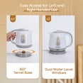 thumbnail image 4 of Aigostar Juliet - Mini Electric Tea Kettle, 1.0 L BPA-Free Portable Electric Water Kettle, 1100W, Grey and White, 4 of 10
