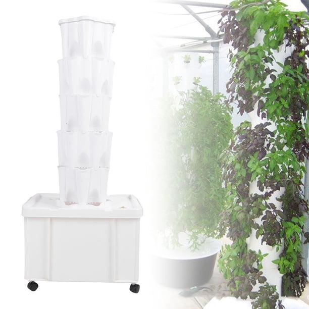 Torre Hidropónica, 30 Macetas Torre Del Cultivo Hidroponía, Torre De Hidroponía Con Tanque Grande, Torre Vertical De Jardín Hidropónico, Kit De Germinación