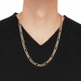 thumbnail image 2 of Welry Men's 8.5mm Figaro Chain Necklace in 10kt Yellow Gold, 24", 2 of 2