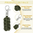 thumbnail image 3 of Uxcell Reflective Paracord Zipper Pull Polyester Zipper Pulls Woven Rope with Metal Clasp for Clothing Olive Green, 3 of 7