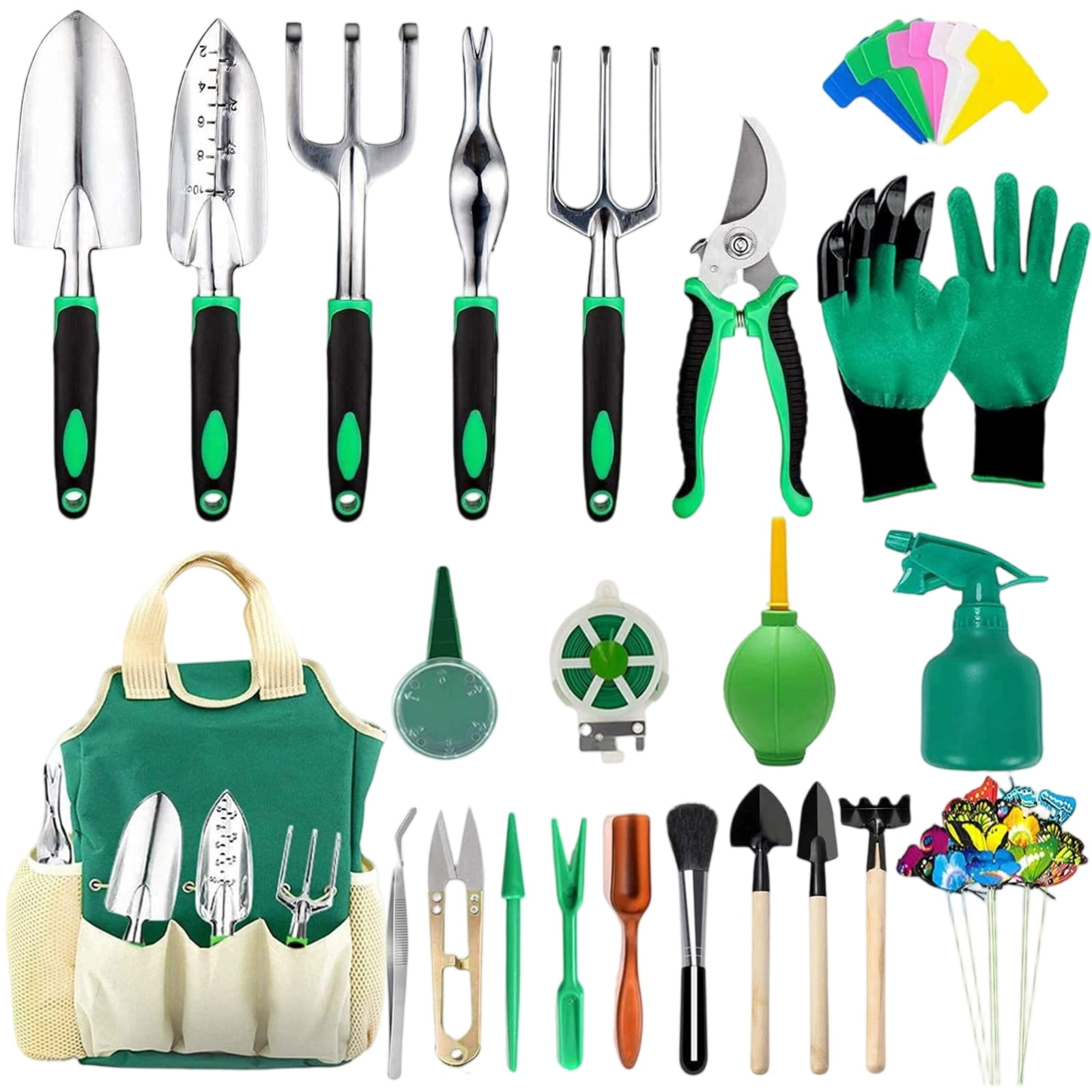 Heavy Duty Garden Tool Set for Planting and Weeding Work, Complete Kit for Outdoor Garden Care and Yard Maintenance Tasks, Professional Garden Tools for Raised Bed and Soil Work
