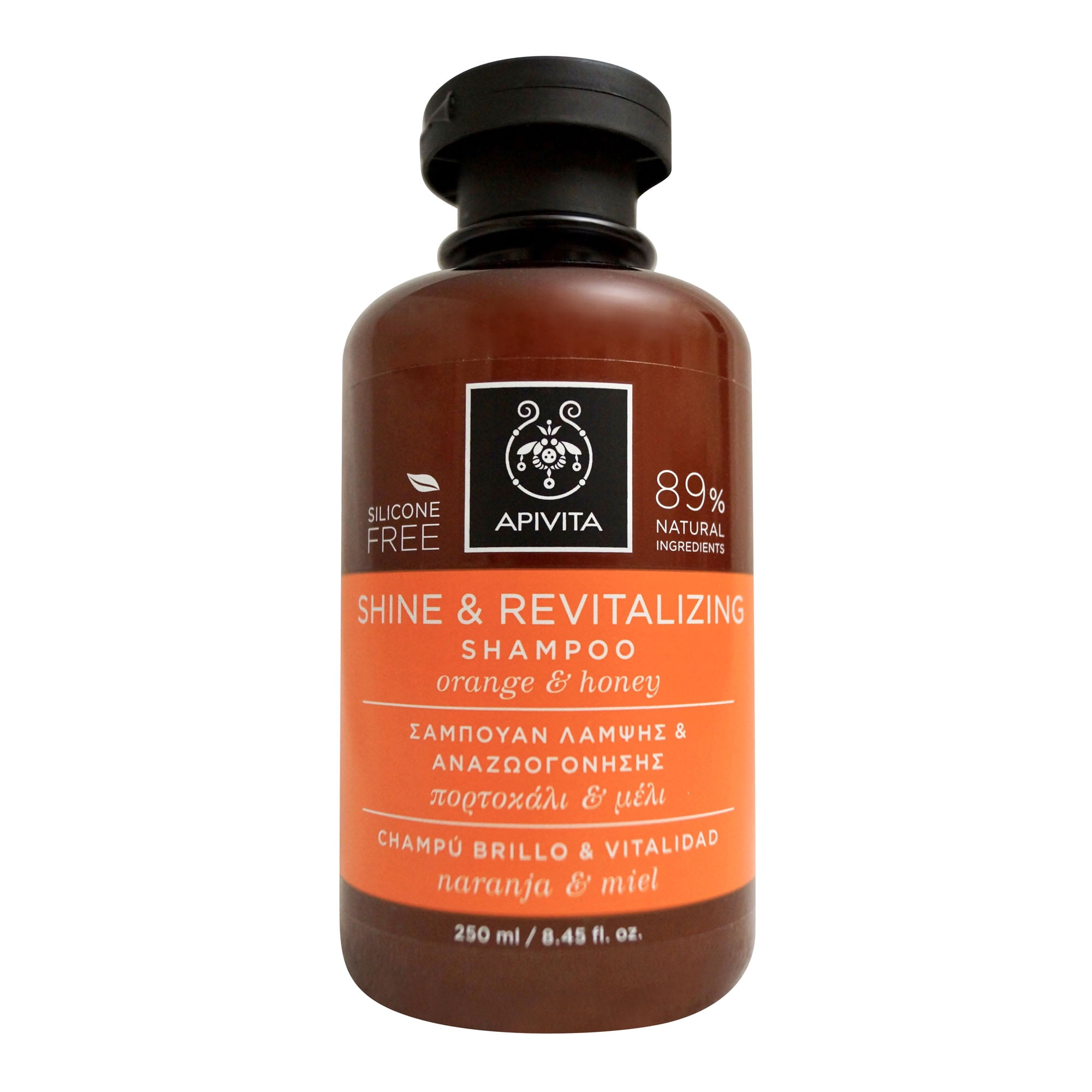 Apivita Shine & Revitalizing Shampoo with Orange & Honey 8.45 OZ