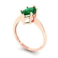thumbnail image 2 of 1.5 ct Marquise Cut Simulated Emerald Solitaire Engagement Ring for Women in 18K Rose Gold, 2 of 5