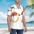 thumbnail image 2 of KLL Men's Hawaiian Shirt Short Sleeve Button Down Beach Shirts-2025 New Year'S, 2 of 5