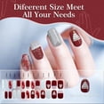 thumbnail image 2 of 1 Sheet 24pcs Christmas Semi Cured Gel Nail Strips, Gel Nail Wraps, Ease to Use, Hassle-Free Removal, Requires Lamps for Curing, Waterproof and Long Lasting, 2 of 6