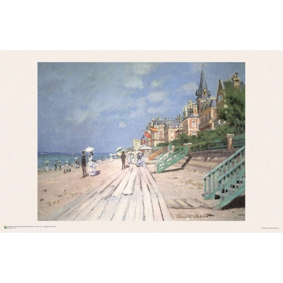 Claude Monet - The Boardwalk at Trouville Poster 17" x 11"