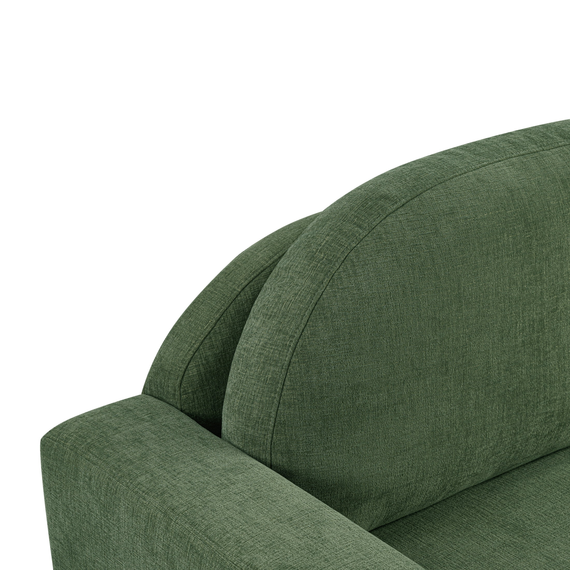 Christopher Knight Home 84.7" Modern Chenille Sofa Couch with Curved Backrest, 3 Seats, Green