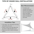 thumbnail image 2 of Y2Konexi 11.8' x 11.8' Beige Triangle Sun Shade Sail Canopy, Waterproof, 2 of 9
