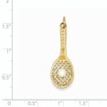 thumbnail image 2 of Beautiful 14K Tennis Racquet W/FW Cultured Pearl Charm, 2 of 2