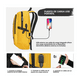 thumbnail image 3 of 1 Mochila Para Laptop 15.6inch Mochila De Viaje Para Negocios 35L Malubero Amarilla, 3 of 5