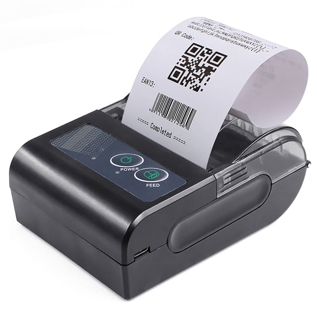 58mm Thermal Printer, Wireless USB BT Connection, Clear Printing, 10H Working Time, Compatible with IOS , Command