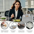 thumbnail image 3 of Insulated Lunch Box Containers for Adult Lunch Bags for Women Small Lunch Bag Gray, 3 of 9