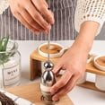 thumbnail image 3 of Easy Use Safety Egg Cracker Topper, Stainless Steel All Size Egg Shell Opener for Gravity Assisted Cracking, Professional Quality Separator Remover Ensures Mess Free Cooking,, 3 of 5
