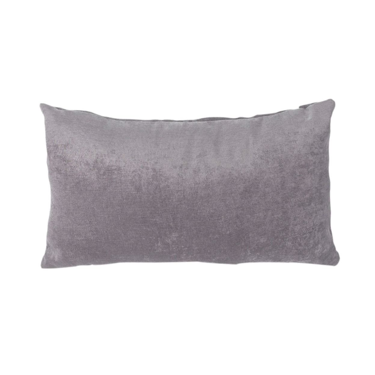 Gray Rectangular Indoor Plush Throw Pillow