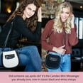 thumbnail image 5 of Kedzie Camden Fireside Crossbody Bag Vegan Leather Mini Messenger Handbag Shoulder Bag, Black (Wome's), 5 of 6