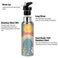 thumbnail image 3 of Yayeee 20oz Insulated Water Bottle Double Wall Stainless Steel with Flip Straw Lid, Blue Rainbow, 3 of 7