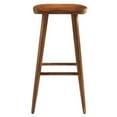 thumbnail image 6 of Counter Stool Chair, Set of 2, Walnut, Wood, Bar Pub Cafe Bistro Dining Kitchen Hospitality Restaurant, Modern Contemporary HB36679, 6 of 10