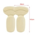 thumbnail image 3 of Milageto 2 in 1 Heel Cushion Pads Anti Slip Oversized Shoes Shoe Pad Shoe Grips Liner Beige T, 3 of 8