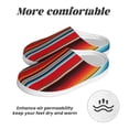 thumbnail image 6 of Xecao Mexican Serape Blanket Stripes Print Cotton Slippers Fuzzy Warm Cozy Slippers Non Slip House Slippers For Indoor Outdoor Cotton Slippers House Slippers-46/47, 6 of 7