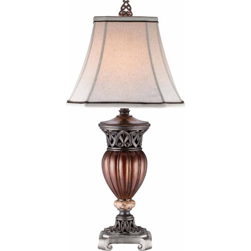 Lampe de Table en Polyrésine de 32 Po de Hauteur avec Finition Bronze, de Style Romain