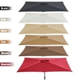 thumbnail image 2 of Sunrise10 x 6.5ft 6 Ribs Outdoor, Patio Rectangle Parasol Umbrella Cover Canopy, Replacement Cover Top, Taupe (Cover Only, Umbrella Frame not Included), 2 of 2