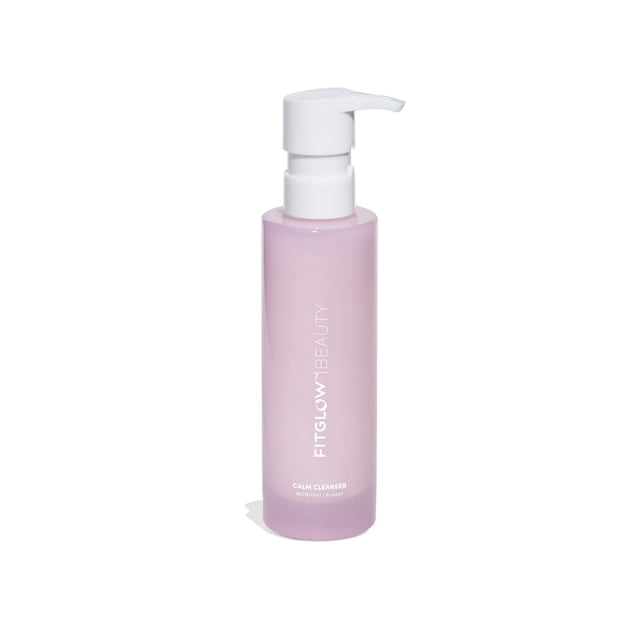 Limpiador calmante de belleza Fitglow | Limpiador facial lechoso suave para pieles sensibles | Jabón facial hidratante y equilibrante con ceramidas y pepino | Desmaquillante | Sin fragancia a base de