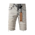 thumbnail image 2 of New Ksubi Jeans Summer Fashion Casual Slim Fit Denim Shorts Ripped Short Jeans Below Knee for Men, 2 of 7