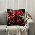 thumbnail image 6 of Moocorvic Valentines Day Pillow Covers With Red Rose Print, Decorative Cushion Case for Sofa Couch Farmhouse Holiday Anniversary Wedding, 6 of 7
