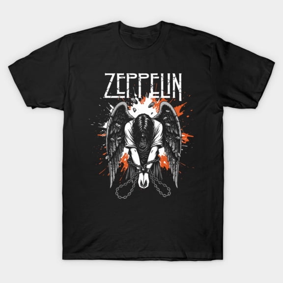 Zeppelin Orange Retro Rock Band Music Concert Graphic Tee Unisex T-Shirt
