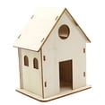 thumbnail image 2 of Nido de madera para pájaros, casa para pájaros, caja nido para pájaros hecha a mano, jaula para pájaros sin ensamblar 15cmx12cmx10cm, 2 of 8