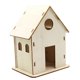 thumbnail image 2 of Casa para pájaros de madera sin terminar, caja nido para pájaros, adorno artesanal, jaula para pájaros hecha a mano 15cmx12cmx10cm, 2 of 9